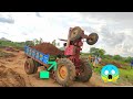 Dangerous Tractor Accident | Lucky Driver Still Alive | Tractor Fully Destroyed | Mahindra Tractor