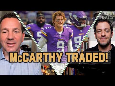 J.J. McCarthy Trade Analysis and Baker Out 3 Weeks With Ian Rapoport | Are the Bucs Cooked?