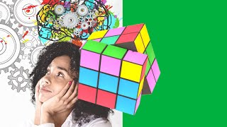 3D Cube Puzzle Rotation Green Screen Video Chroma Key Editing Animation Vfx 4K Video