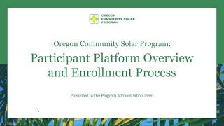 Project Manager Workshop   Participant Platform Overview