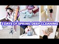 🥵MASSIVE DEEP CLEAN WITH ME | 3 DAYS OF EXTREME CLEANING MOTIVATION |2022 SPRING CLEANING|HOMEMAKING