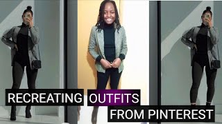 RECREATING OUTFITS OF MODELS FROM PINTEREST || # thrift  #reaction #simplicity #pinterest #roadto1k