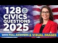 USCIS 128 Civics Questions and SIMPLE Answers Repeat | 2025 Civics Test US Citizenship #n400