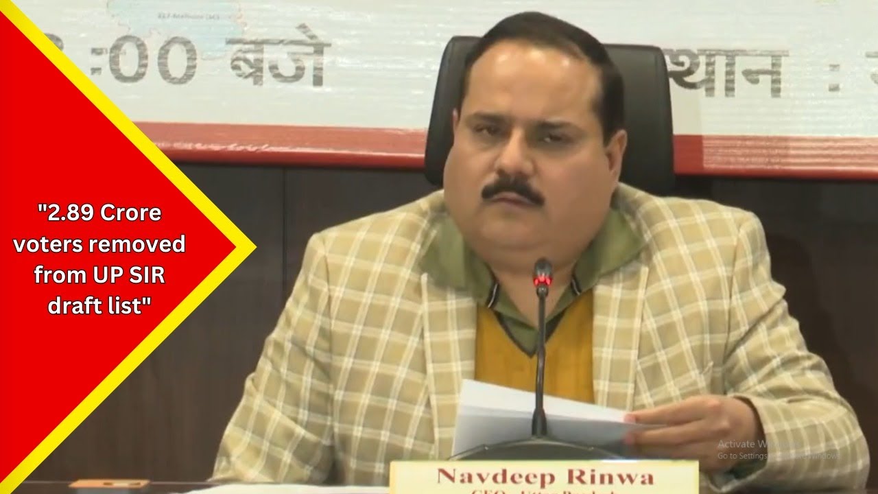 Uttar Pradesh's draft voter list reveals the removal of 2.89 crore voters following the SIR exercise