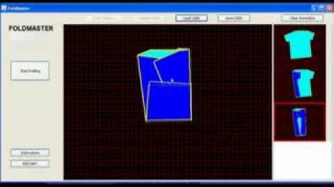 Foldy: Graphical Instruction for Garment Folding Robot (SIGGRAPH 2009 Emerging Technologies)