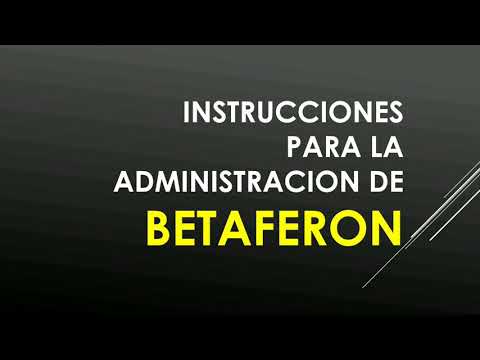 Vídeo: Interferón Beta-1b - Instrucciones De Uso, Precio, Revisiones, Inyecciones