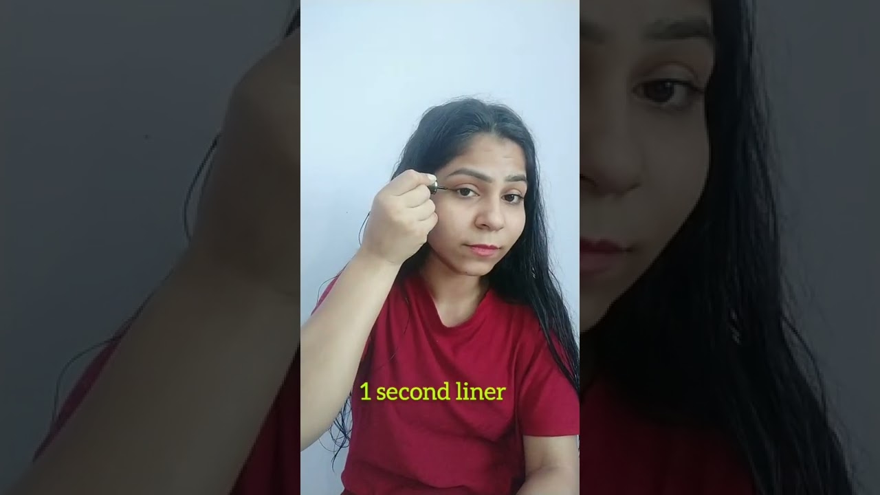 how to apply winged eye liner// 1 second liner hack // eye makeup// beauty tip