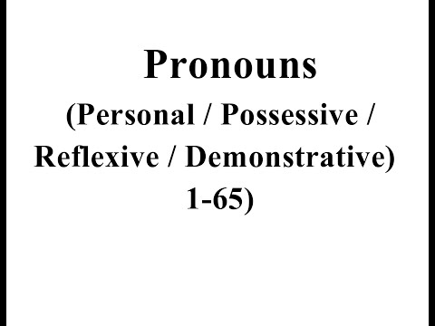 İngilis dili Pronouns Əvəzlik Toplu izah - 1-65 tests (Personal/Possessive/Reflexive)