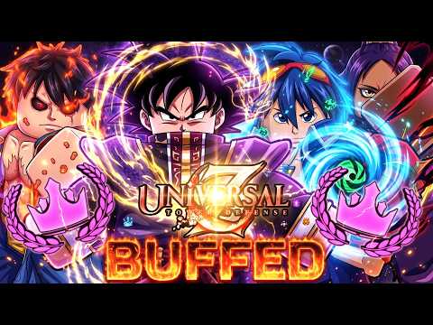 Buffed Ruler Yoruichi, Black Goku, Luffy, Simon Showcase in Universal Tower Defense Z Roblox