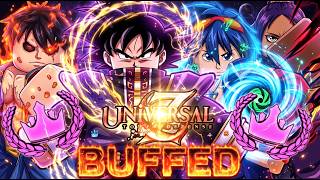 Buffed Ruler Yoruichi, Black Goku, Luffy, Simon Showcase in Universal Tower Defense Z Roblox screenshot 2