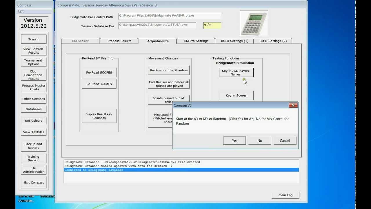 121 Compassmate Scoring BM Simulator Swiss Pairs YouTube