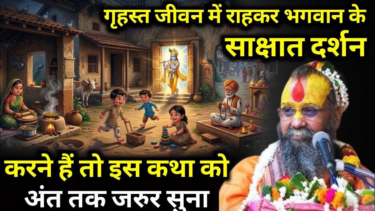 गृहस्त जीवन में राहकर भगवान के साक्षात दर्शन करने हैं तो इस कथा को अंत तक जरुर सुना 🙏#rajendradasji