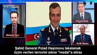 Şehid.General Polad Heşimov. Ailesine.verilen.  o medal. guney azerbaycani ayaqa Qaldirdi.!!!!!!