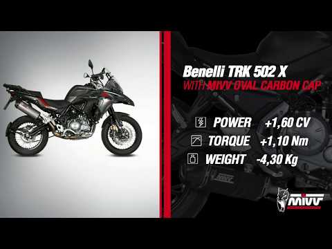 OVAL CARBON SILENCER MIVV BENELLI TRK 502 X 2018-2024 video