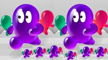 Join Blob Clash 3D ⚫️🟣⚫️Game All Levels Walkthrough Android, iOS Gameplay Max Levels 9-22