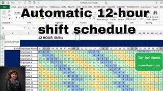 How to make an automatic 12-hour shift schedule