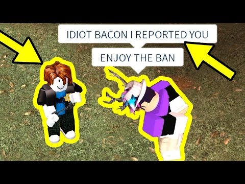 Undercover Noob Bacon Hair Gets Reported By Salty Players Roblox - playing as rich bacon hair roblox jailbreak youtube