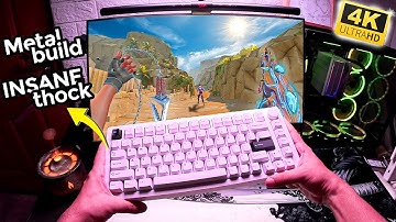*NEW Thocky Keyboard in Market* & Valorant POV ASMR 360hz 🤑