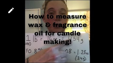 How to measure your wax & fragrance oil for candle making!