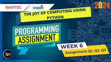 NPTEL The Joy of Computing using Python Week6 Programming Assignment Solution - 2024 | IIT Ropar