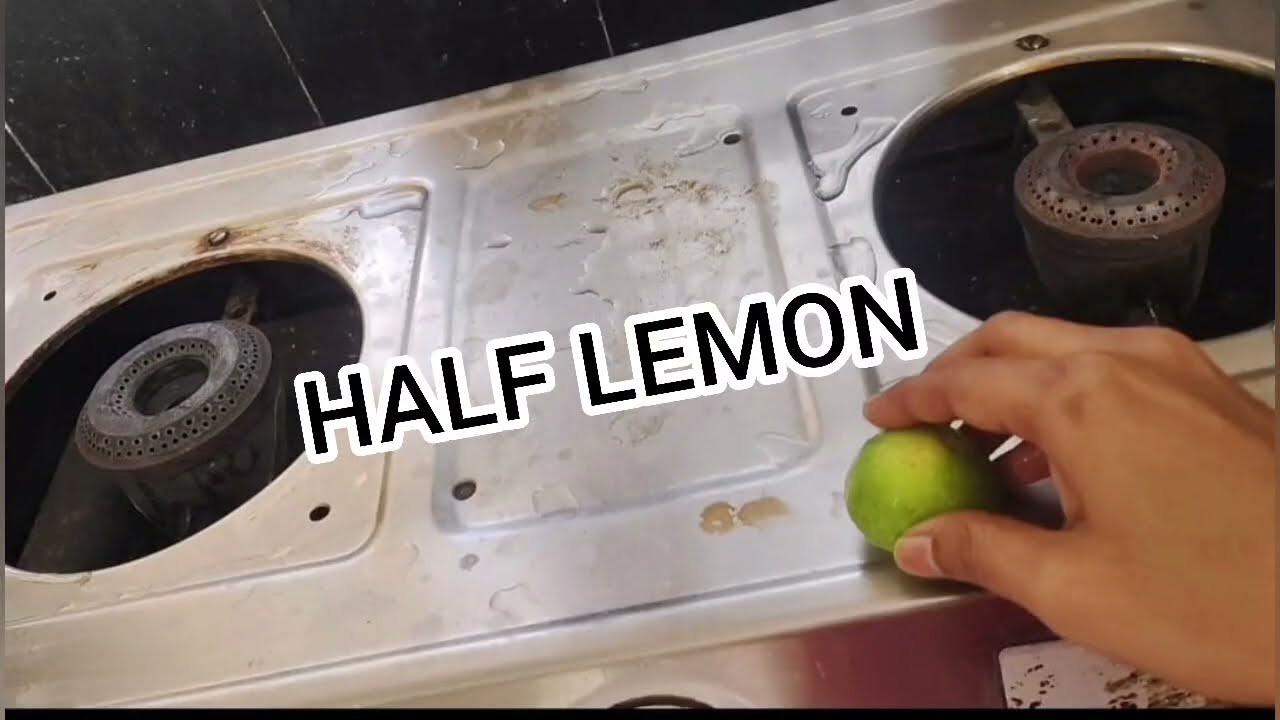 “Stove Cleaned with Half Lemon 🍋 