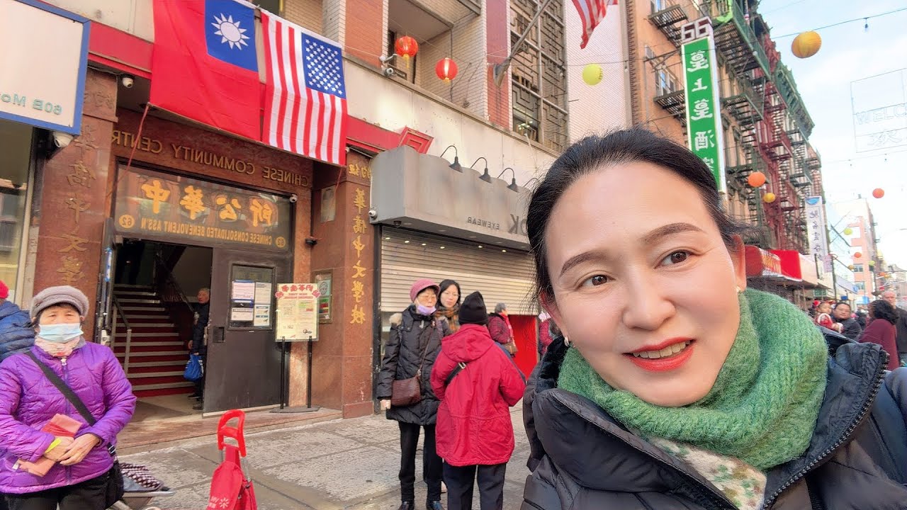 纽约地铁掌管睡觉的大神🔥唐人街免费发食物🔥