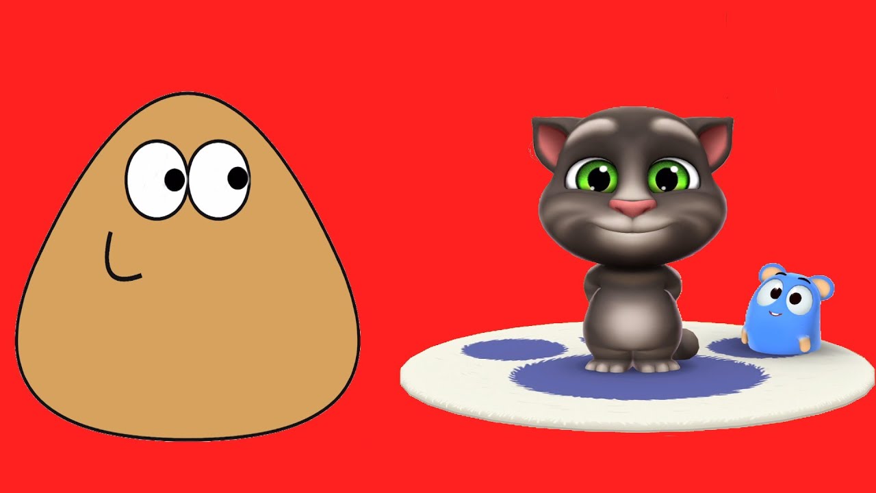 Pou vs El Gato Tom Pou juega con Tom el gato. YouTube