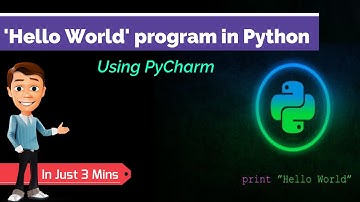 Hello World Program In Python Using Pycharm