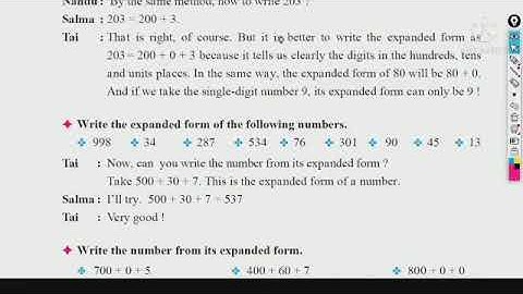 The expanded form of a number || Sub - Maths || STD  3 || Pg no. - 16