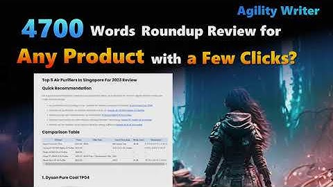 Write a 4700 Word Roundup Review for Any Product with a Few Clicks - Agility Writer