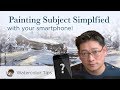 Painting Subject Simplified for Watercolor - Holiday Snow Scene