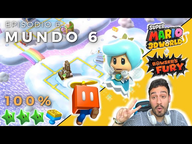 TODOS los mundos y misiones en Super Mario 3D World al 100%