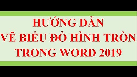 Hướng dẫn vẽ biểu đồ hình tròn trong Word 2019