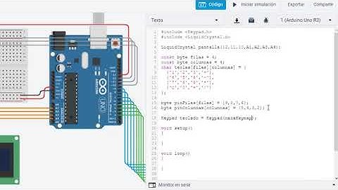 Conexión de Teclado Matriz 4x4 y Pantalla LCD con Arduino - Tinkercad | Aplicación de las Telecom.