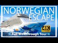 Norwegian escape  full walkthrough tour  review  4k ultra  norwegian cruise lines