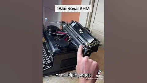 How to use all functions on a 1936 Royal KHM vintage desktop typewriter