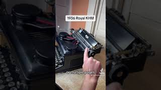 How to use all functions on a 1936 Royal KHM vintage desktop typewriter
