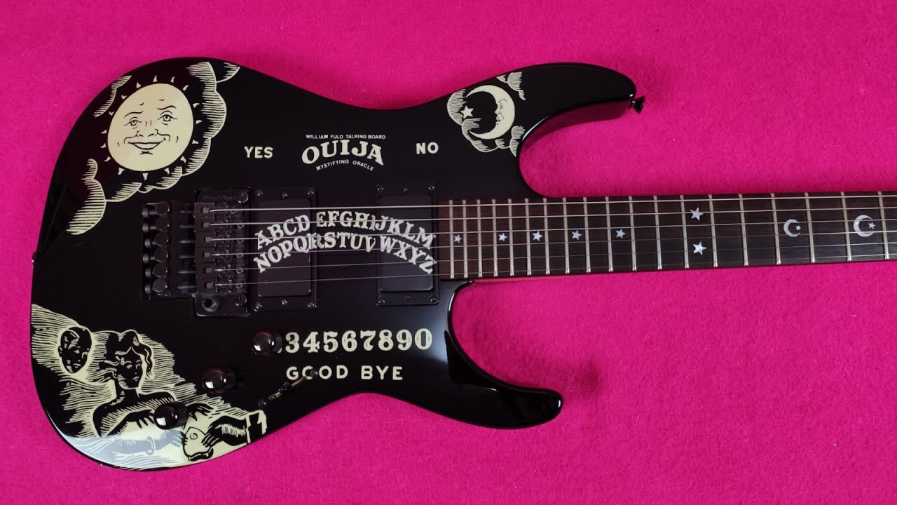 Kirk Hammett's ESP KH-2 Ouija Guitar Greeting Card DL size 