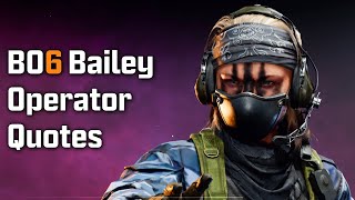 Black Ops 6 Zombies - Bailey Operator Quotes