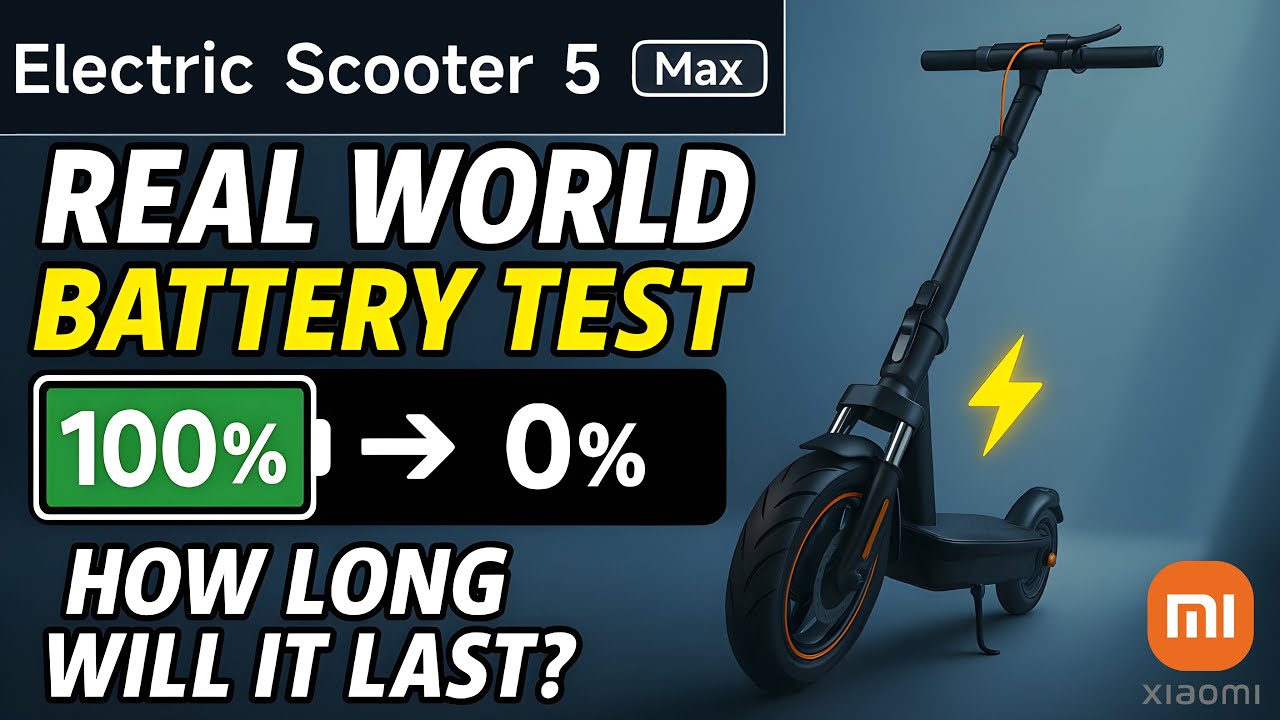 Xiaomi Electric Scooter 5 Max – Real World Battery Test (100% to 0%)