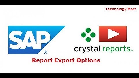 Report Export Options in SAP Crystal Report