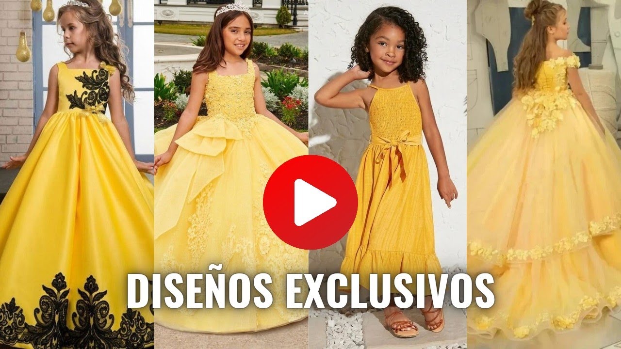 Los vestidos amarillos ms lindos para nia para diciembre  Yellow ...