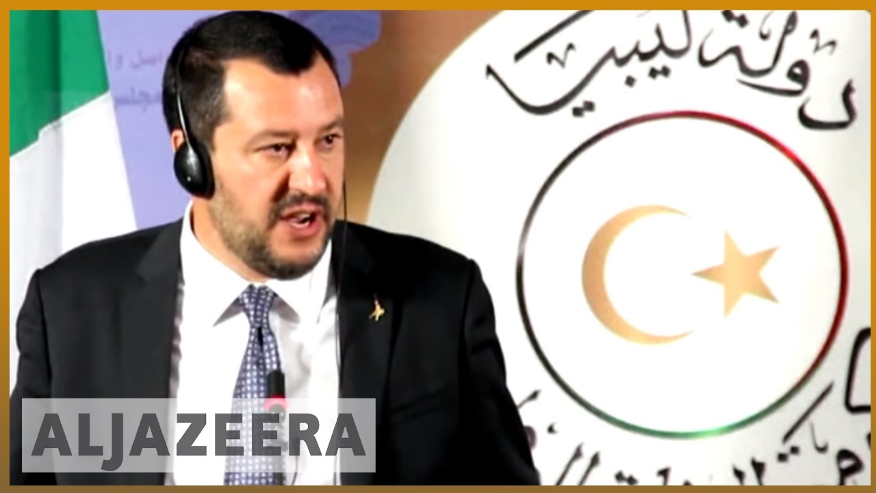 🇮🇹 🇱🇾 سالفيني، رئيس الوزراء الإيطالي، يزور ليبيا لإجراء محادثات لوقف الهجرة | الجزيرة الإنجليزية