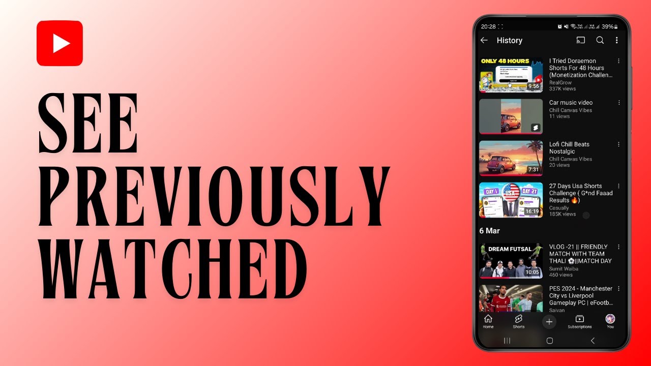 Как просмотреть ранее просмотренные видео YouTube в приложении YouTube