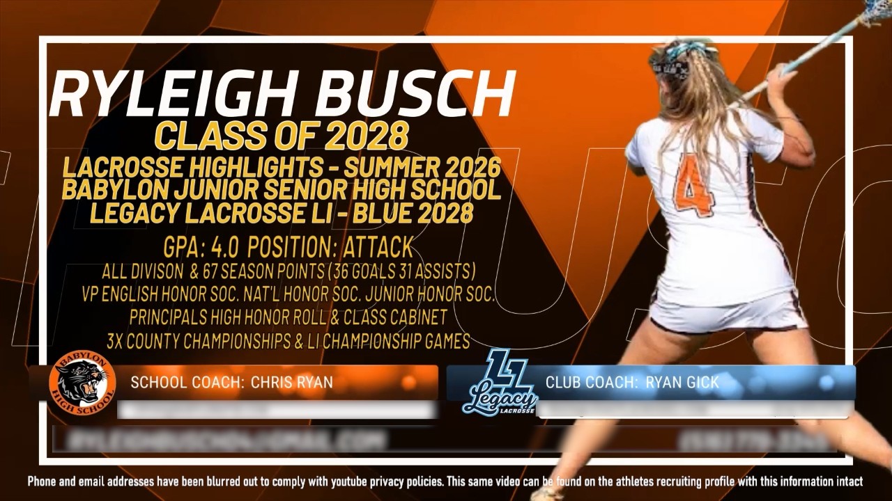 Ryleigh Busch - Lacrosse Highlights - Spring 2026