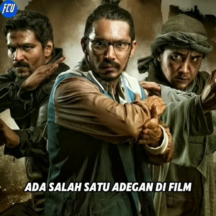 Adegan di film 3 Alif Lam Mim yang mengambil referensi dari The Matrix.