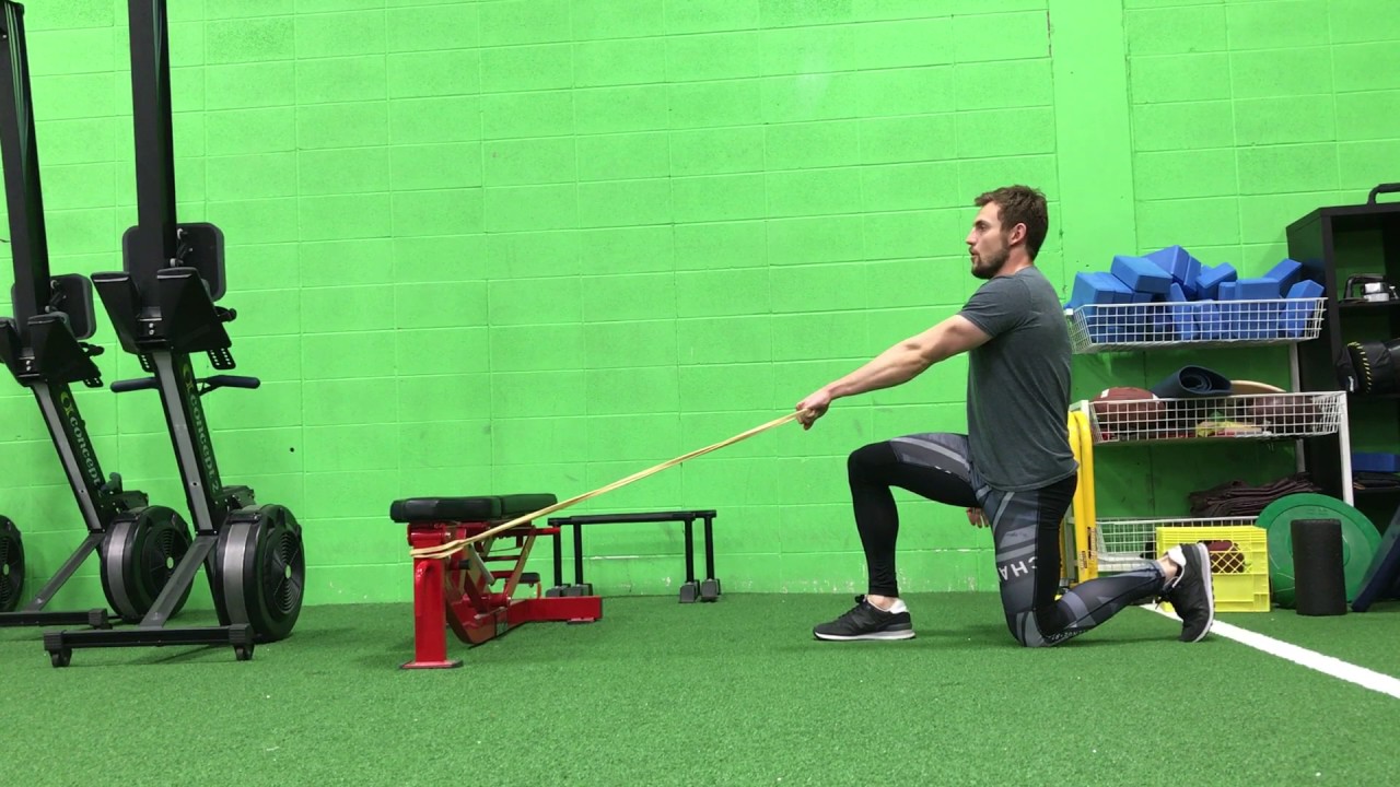 Banded 1/2 Kneeling Single Arm Row - YouTube