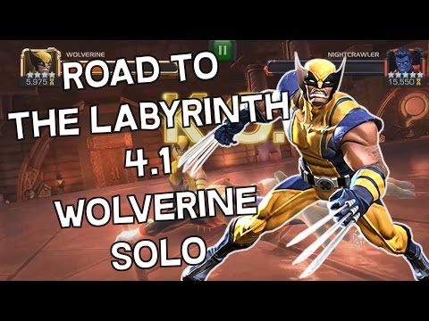 Road To The Labyrinth 4.1 Wolverine Solo – No Revives – Marvel Contest Of Champions