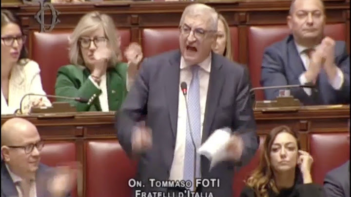 TOMMASO FOTI SCATENATO DURANTE IL SUO INTERVENTO SULLA DICHIARAZIONE DI VOTO SULLA LEGGE DI BILANCIO