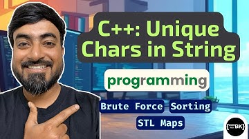 C++ Program to Print Unique Characters in a String | Beginner C++ Programming
